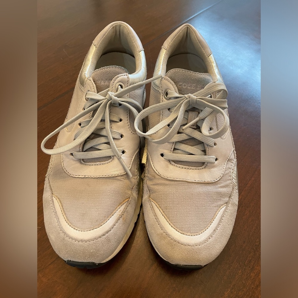 Cole Haan Grand Silver Downtown Runner Sneaker Tennis Shoes